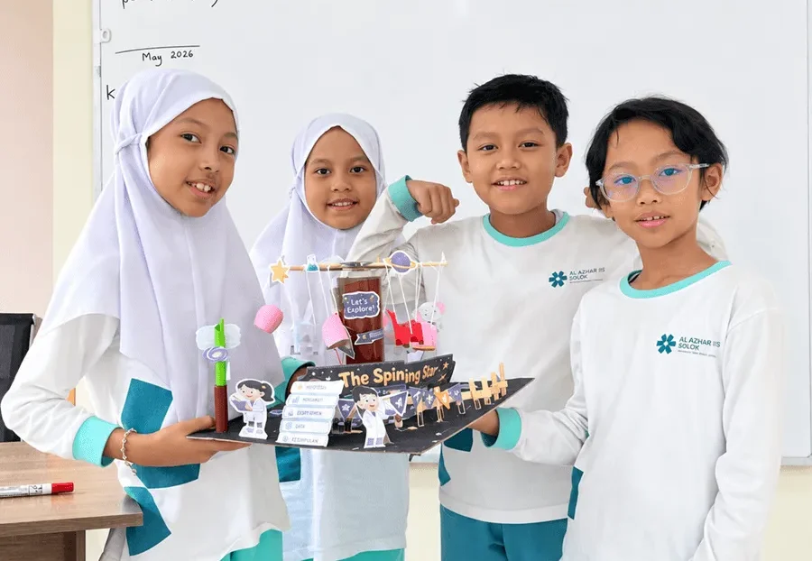 Elementary school children learning